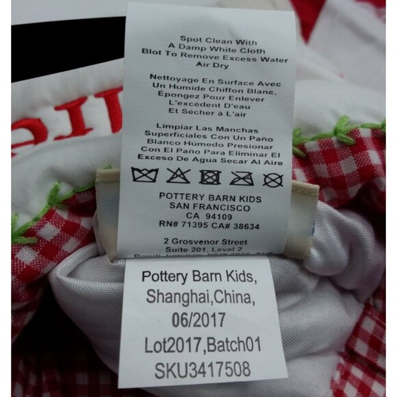 Pottery Barn Kids Claire Christmas Stocking Angel White Gown Holiday Quilted - Picture 10 of 12